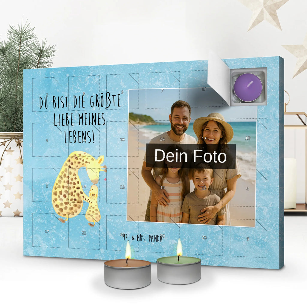 Personalisierter Duftkerzen Foto Adventskalender Giraffe Kind Personalisierter Duftkerzen Foto Adventskalender, Afrika, Wildtiere, Tochter, Giraffe, Kind, Sohn, Mutter, Lieblingsmensch, Mama