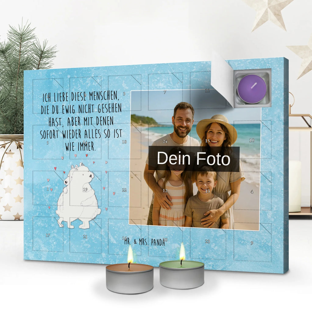 Personalisierter Duftkerzen Foto Adventskalender Eisbär Umarmen Personalisierter Duftkerzen Foto Adventskalender, Lustige Sprüche, Tiere, Tiermotive, Gute Laune