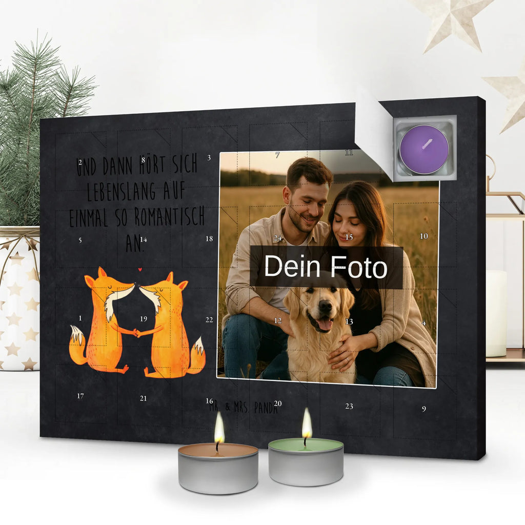  foxes Love Personalisierter Duftkerzen Foto Adventskalender, Fuchs, Verlobte, Partner, Fox, Liebesbeweis, Paar, Ehefrau, Freundin, Füchse, Ehe, Ehemann, Freund, Liebespaar, Liebe