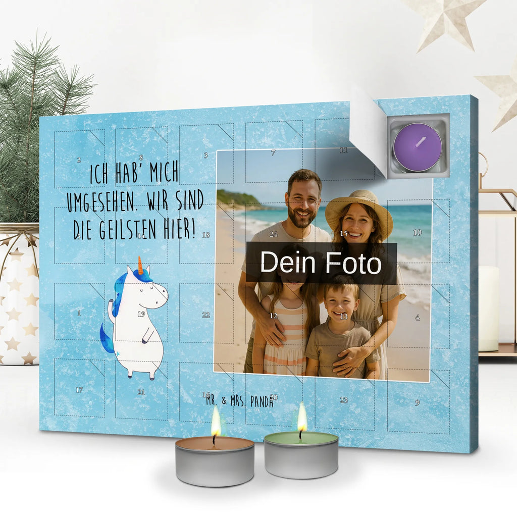 Personalisierter Duftkerzen Foto Adventskalender Einhorn Mann Personalisierter Duftkerzen Foto Adventskalender, Unicorn, Einhorn, Einhörner, Einhorn Deko, Bester Freund, BFF, Party, Hübsch, Freundin, Cool, Mann, Beste, Familie