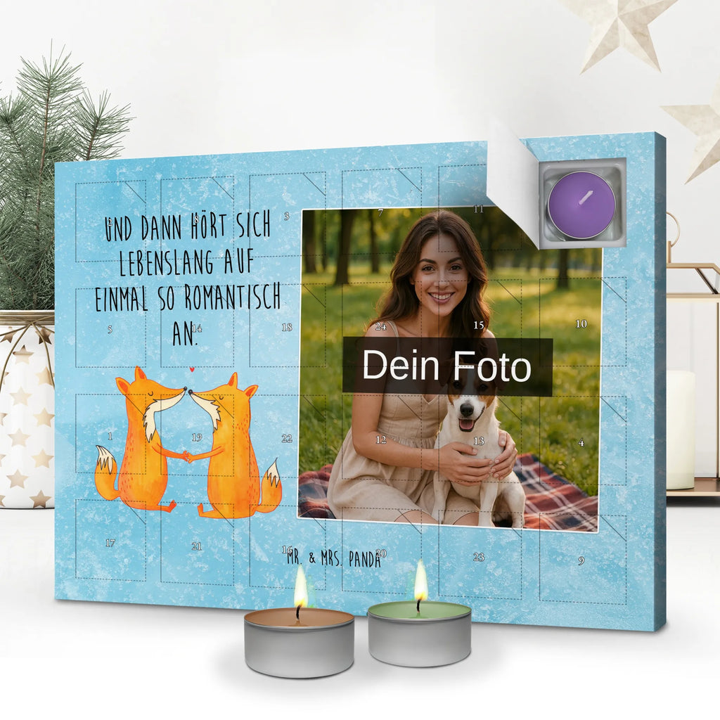  foxes Love Personalisierter Duftkerzen Foto Adventskalender, Fuchs, Verlobte, Partner, Fox, Liebesbeweis, Paar, Ehefrau, Freundin, Füchse, Ehe, Ehemann, Freund, Liebespaar, Liebe