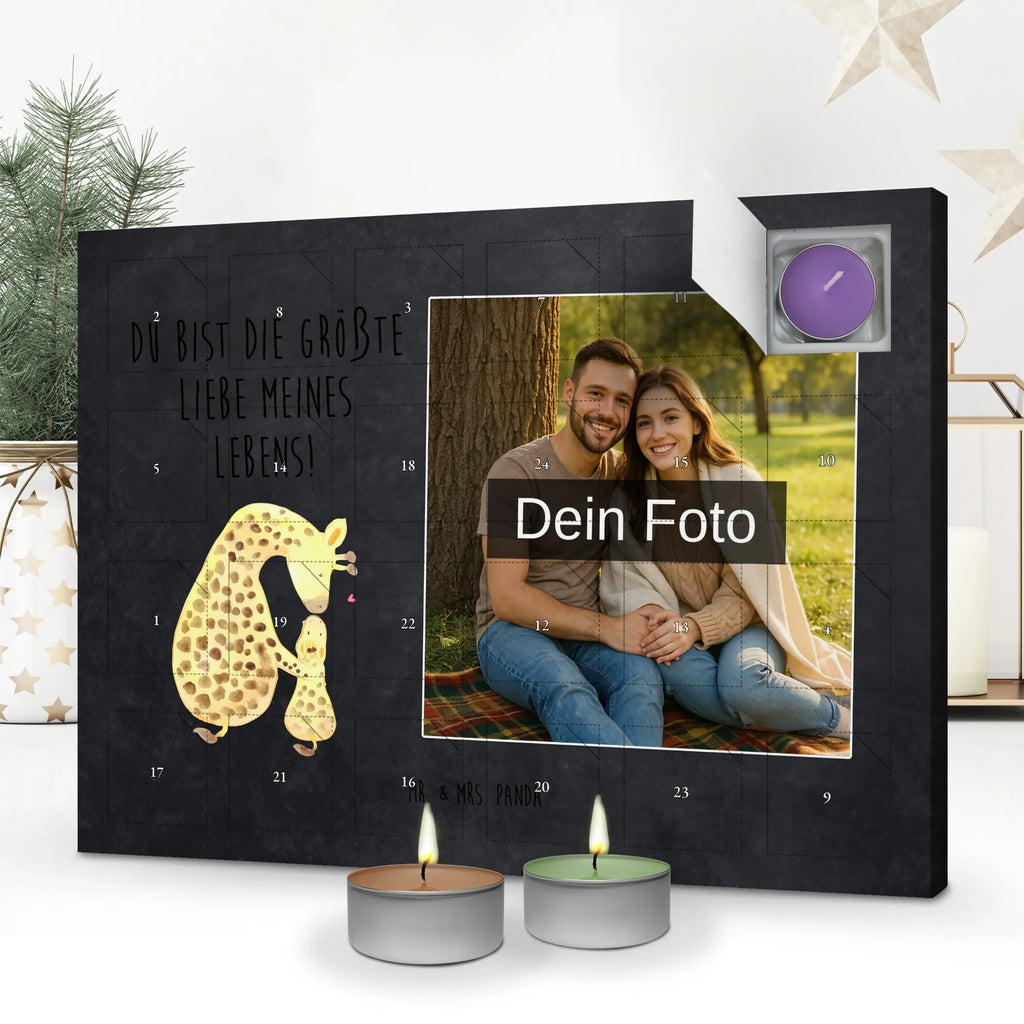 Personalisierter Duftkerzen Foto Adventskalender Giraffe Kind Personalisierter Duftkerzen Foto Adventskalender, Afrika, Wildtiere, Tochter, Giraffe, Kind, Sohn, Mutter, Lieblingsmensch, Mama