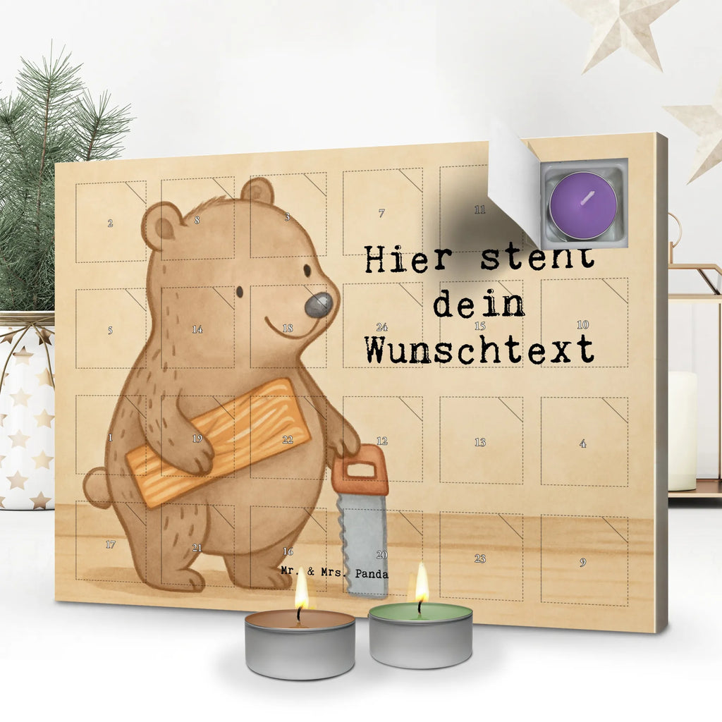 Personalisierter Duftkerzen Adventskalender Tischler Leidenschaft Design Personalisierter Duftkerzen Adventskalender, Geschenk, Schenken, Jubiläum, Danke, Dankeschön, Beruf, Ausbildung, Abschied, Rente, Kollege, Kollegin, Arbeitskollege, Mitarbeiter, Firma