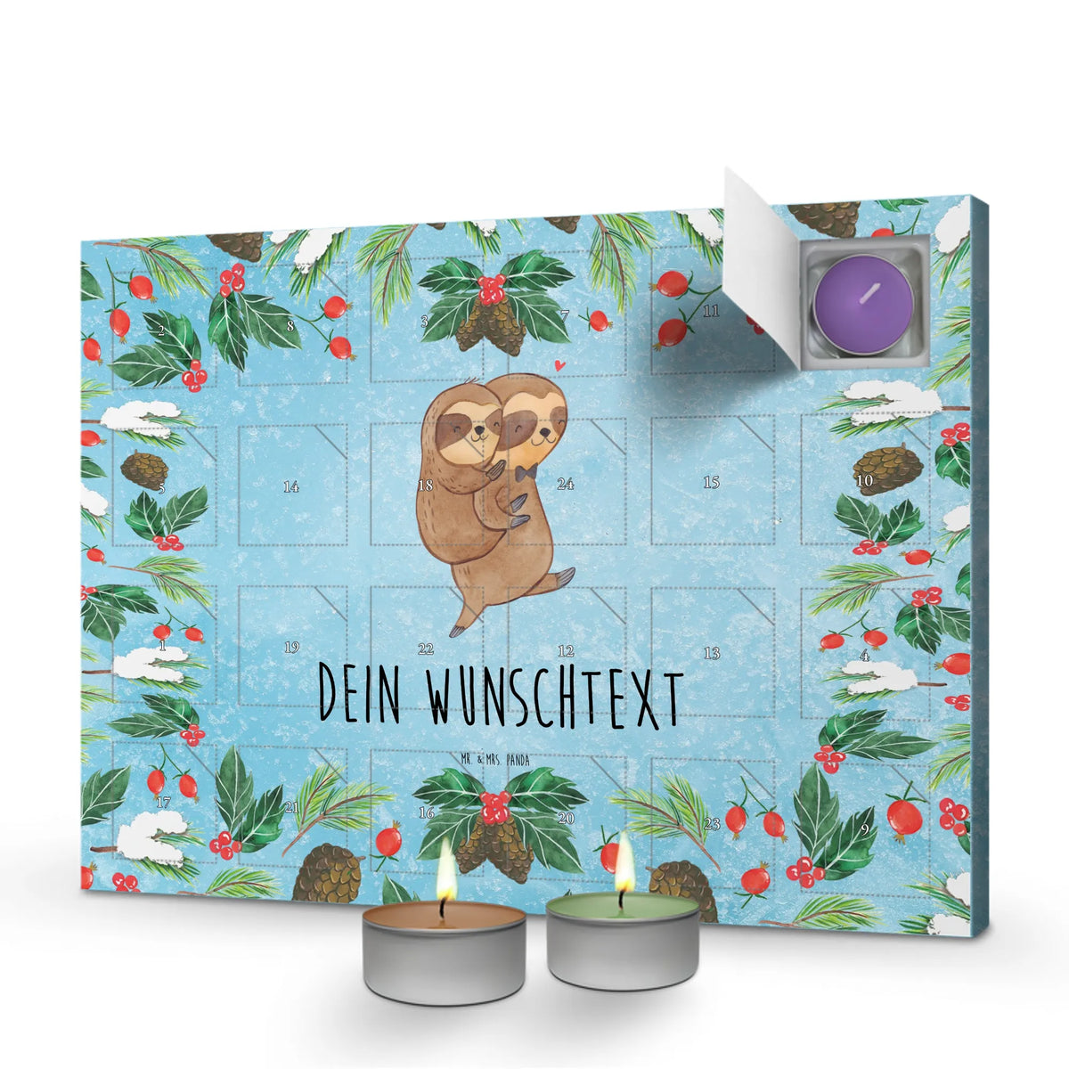 Personalisierter Duftkerzen Adventskalender Faultier Papa|p:1998049|h:e4904b8aa68f6e14561f96c12de06dee