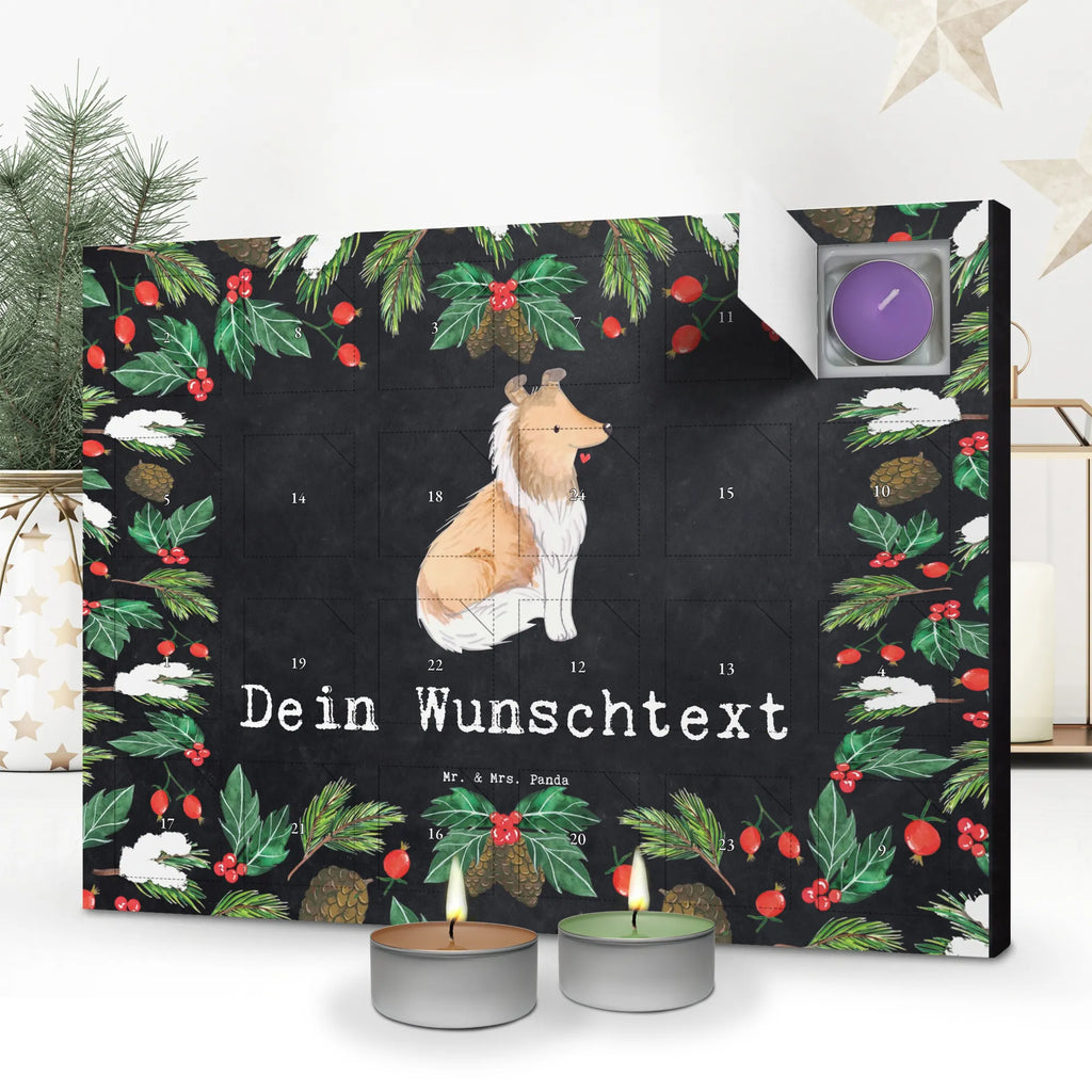 Personalisierter Duftkerzen Adventskalender Langhaar Collie Moment Personalisierter Duftkerzen Adventskalender, Geschenk, Schenken, Hund, Hunderasse, Rassehund, Hundebesitzer, Tierfreund, Welpe, Langhaar Collie, Britischer Hütehund