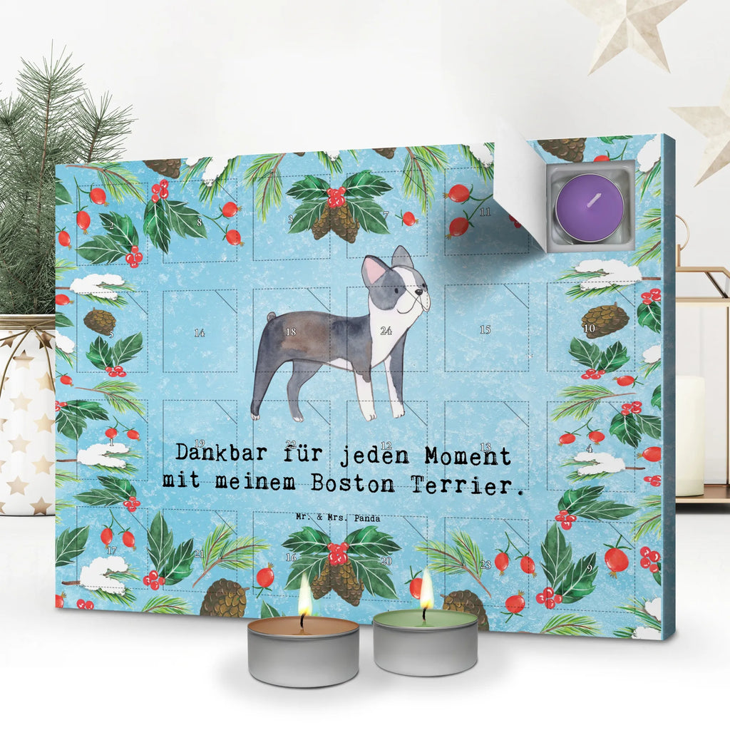 Scented candle advent calendar Boston Terrier Moment gift, animal lover, giving, dog breed, purebred dog, dog owner, puppy