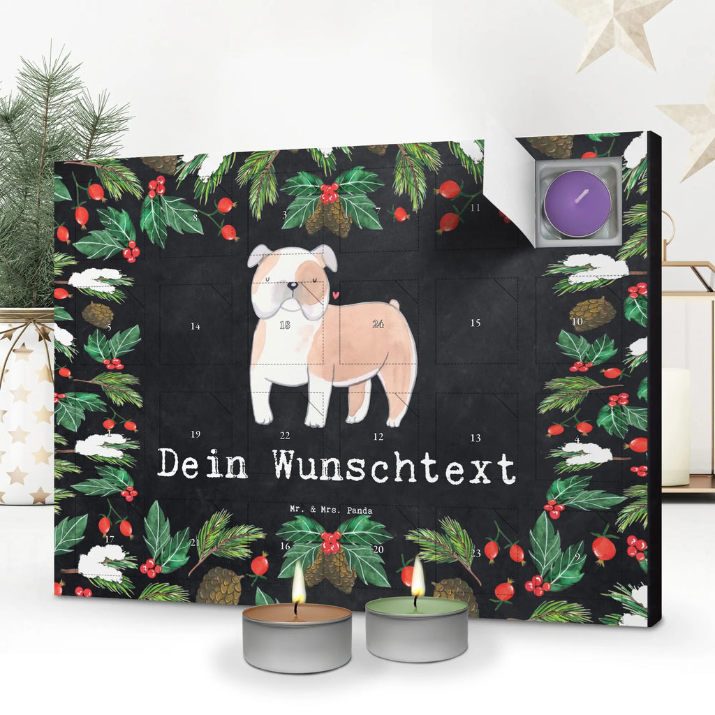 Personalisierter Duftkerzen Adventskalender Englische Bulldogge Moment Personalisierter Duftkerzen Adventskalender, Geschenk, Schenken, Hund, Hunderasse, Rassehund, Hundebesitzer, Tierfreund, Welpe, Englische Bulldogge, English Bulldog