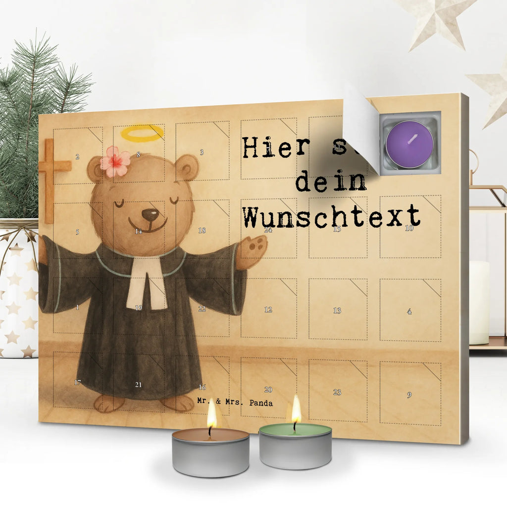 Personalisierter Duftkerzen Adventskalender Pastorin Leidenschaft Design Personalisierter Duftkerzen Adventskalender, Geschenk, Schenken, Jubiläum, Danke, Dankeschön, Beruf, Ausbildung, Abschied, Rente, Kollege, Kollegin, Arbeitskollege, Mitarbeiter, Firma, Kirche, Predigerin<br />Priesterin, Pastorin, Pfarrerin, Dienerin Gottes<br />Geistliche, Theologin