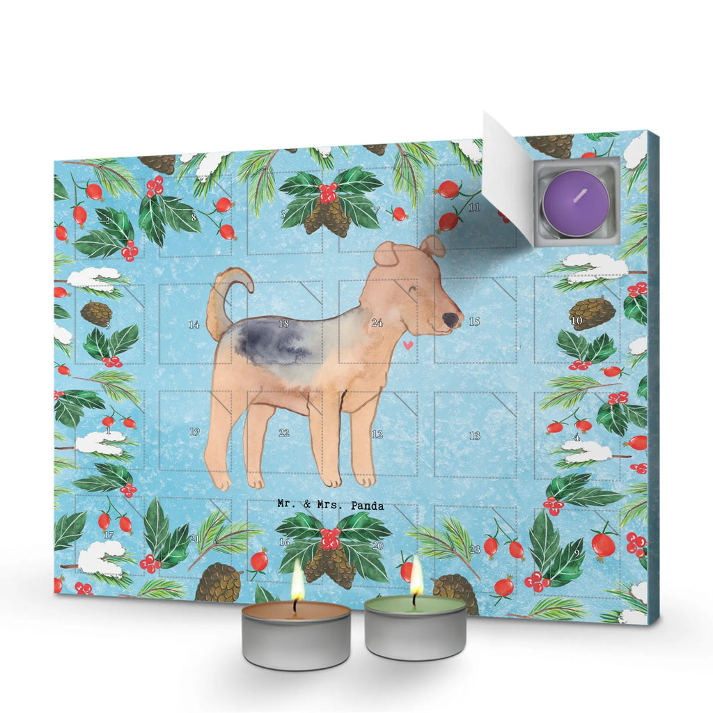 Scented candle advent calendar Airedale Terrier moment gift, animal lover, giving, dog breed, purebred dog, dog owner, puppy