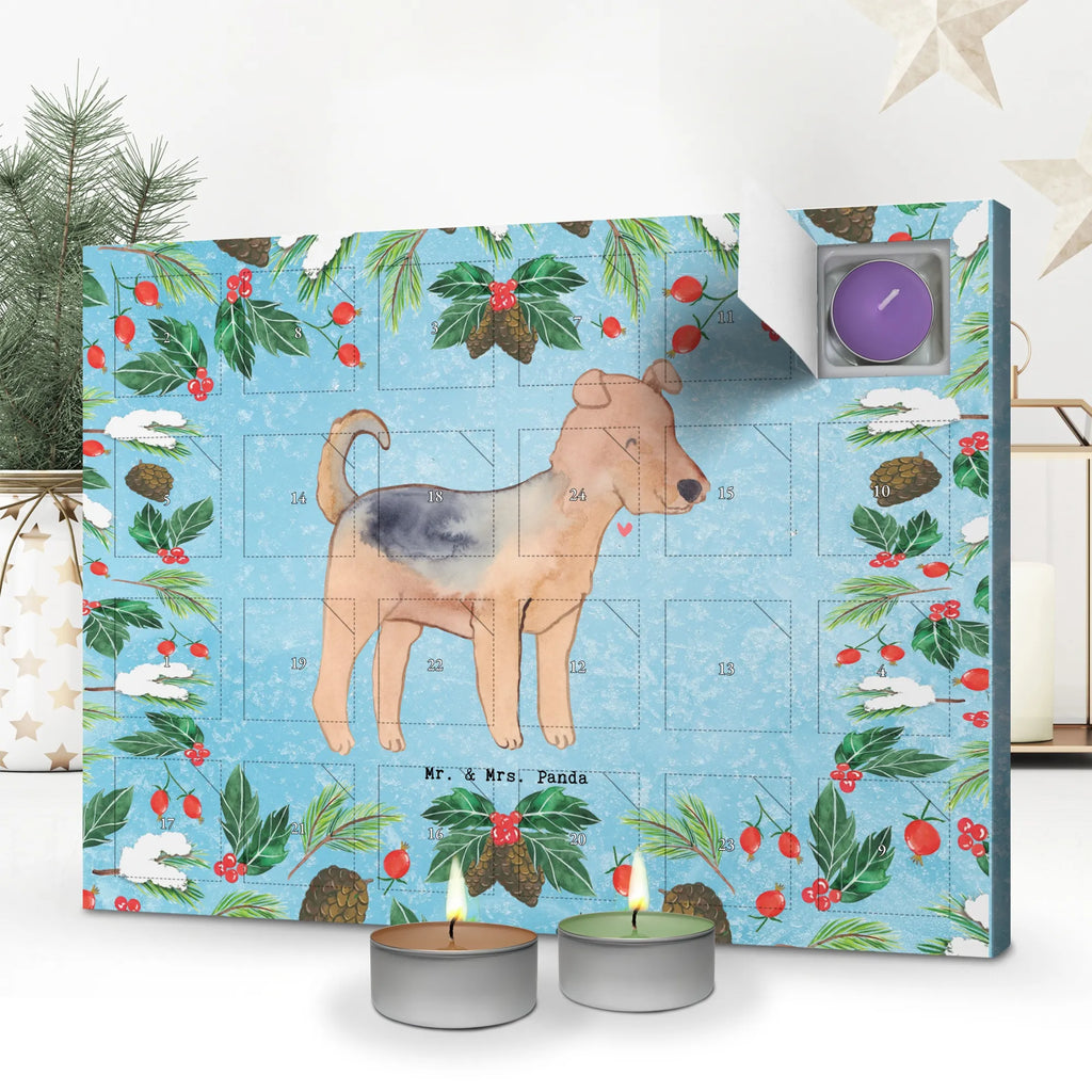 Scented candle advent calendar Airedale Terrier moment gift, animal lover, giving, dog breed, purebred dog, dog owner, puppy