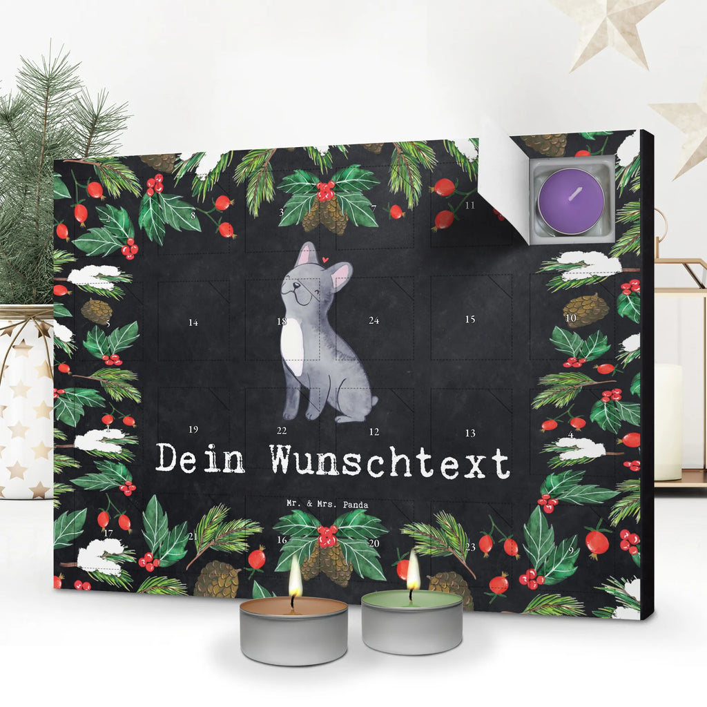  Francuski buldog Chwila Personalisierter Duftkerzen Adventskalender, Geschenk, Schenken, Hund, Hunderasse, Rassehund, Hundebesitzer, Tierfreund, Welpe, Französische Bulldogge