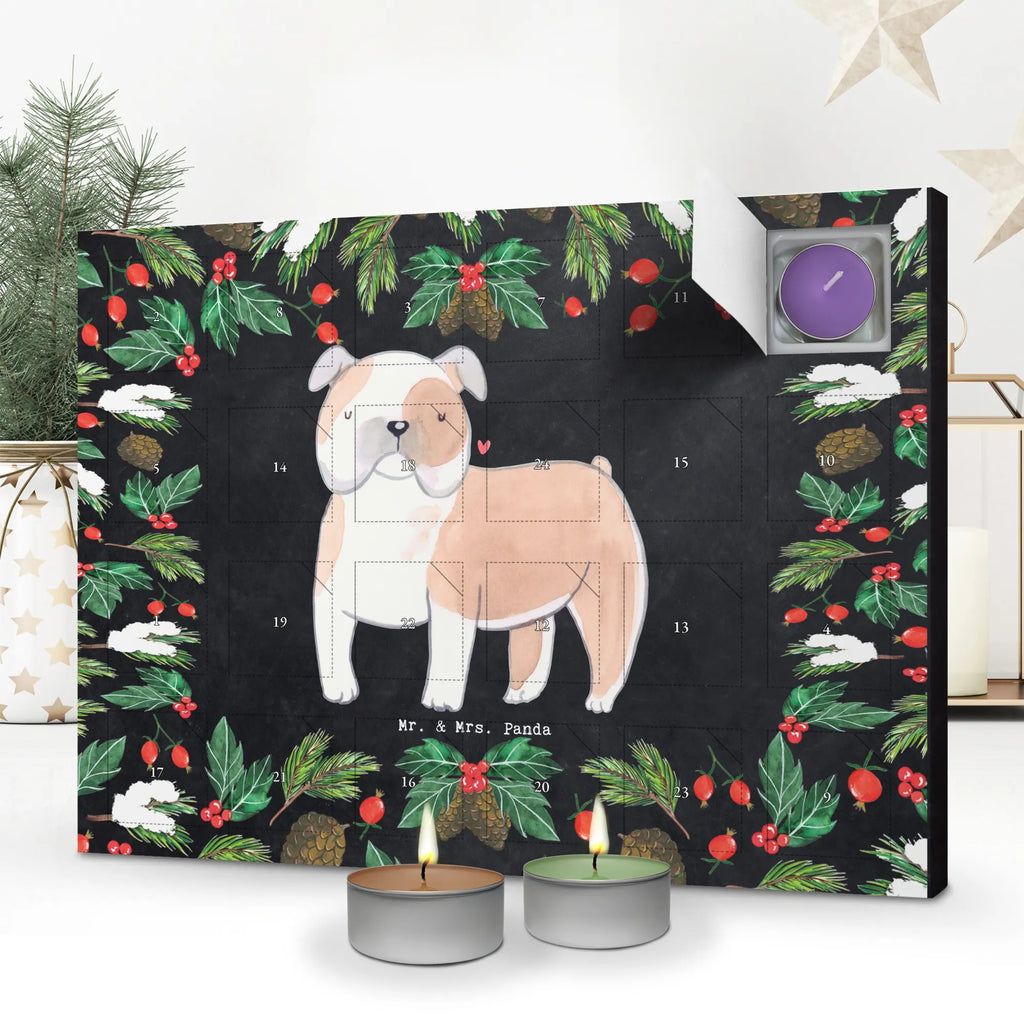 Scented candle advent calendar English Bulldog Moment gift, animal lover, giving, dog breed, purebred dog, dog owner, puppy