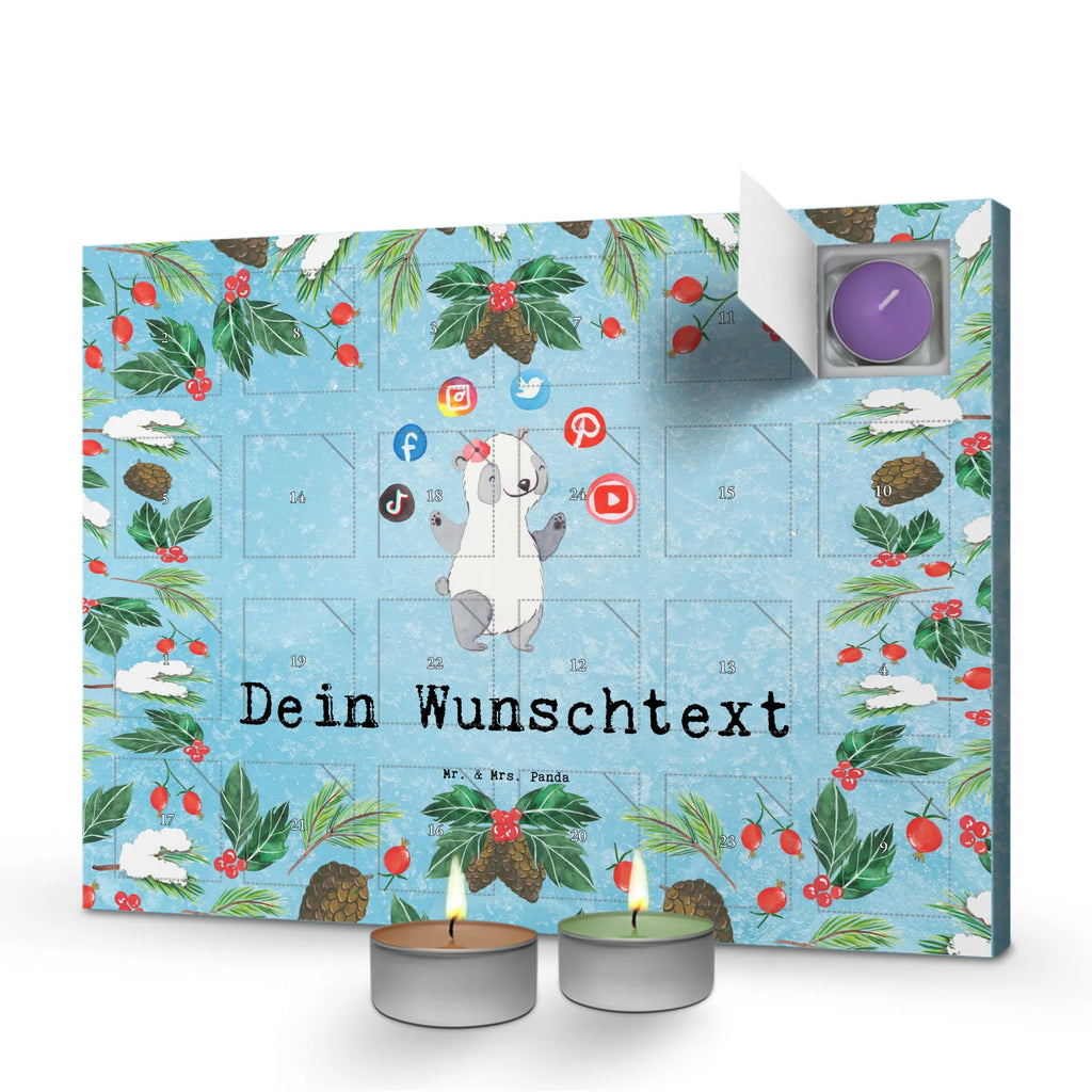 Personalisierter Duftkerzen Adventskalender Social Media Managerin Leidenschaft Personalisierter Duftkerzen Adventskalender, Geschenk, Schenken, Jubiläum, Danke, Dankeschön, Beruf, Ausbildung, Abschied, Rente, Kollege, Kollegin, Arbeitskollege, Mitarbeiter, Firma