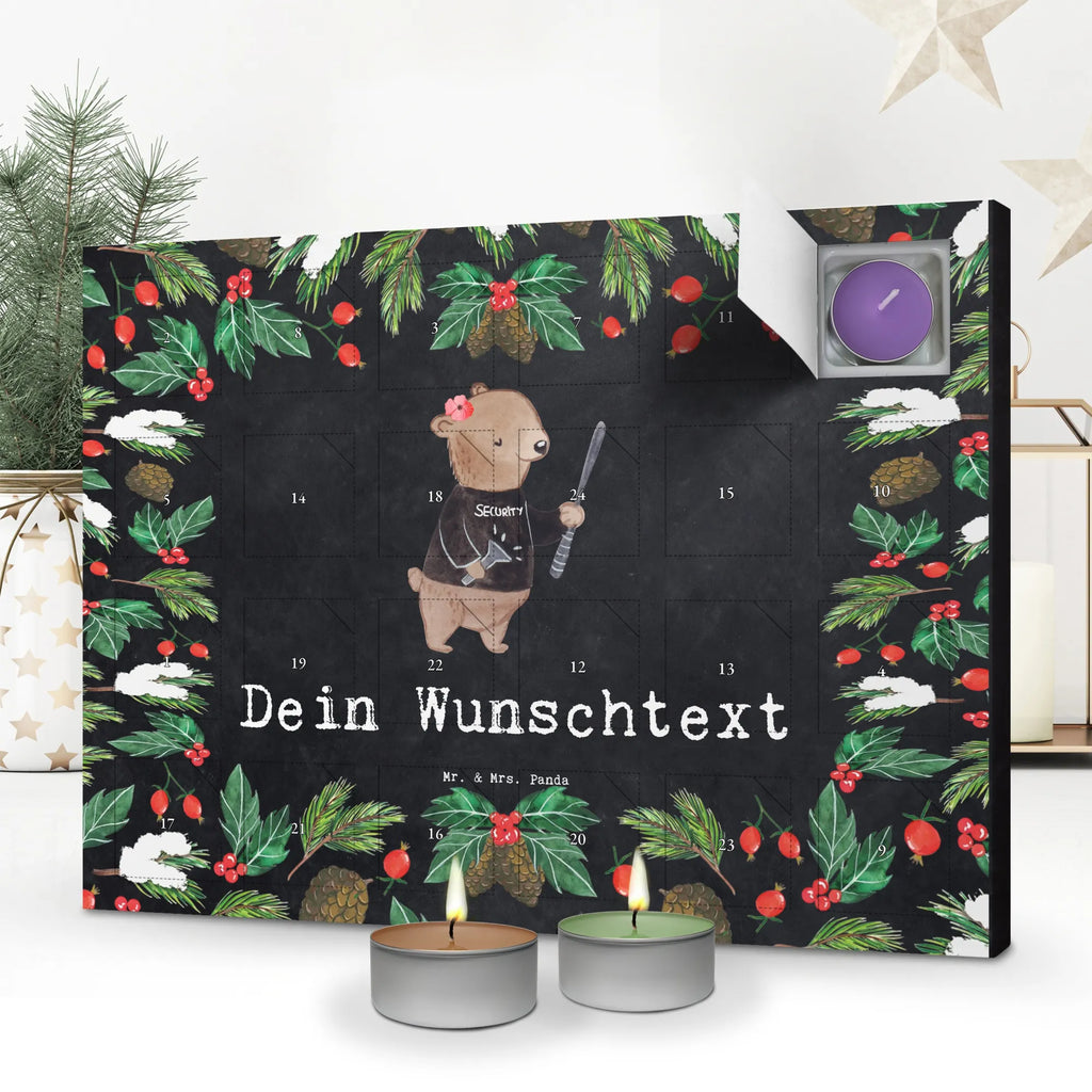 Personalisierter Duftkerzen Adventskalender Security Mitarbeiterin Leidenschaft Personalisierter Duftkerzen Adventskalender, Geschenk, Schenken, Jubiläum, Danke, Dankeschön, Beruf, Ausbildung, Abschied, Rente, Kollege, Kollegin, Arbeitskollege, Mitarbeiter, Firma