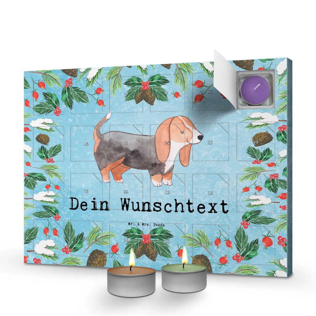 Personalisierter Duftkerzen Adventskalender Basset Hound Moment Personalisierter Duftkerzen Adventskalender, Geschenk, Schenken, Hund, Hunderasse, Rassehund, Hundebesitzer, Tierfreund, Welpe, Basset, Basset Hound