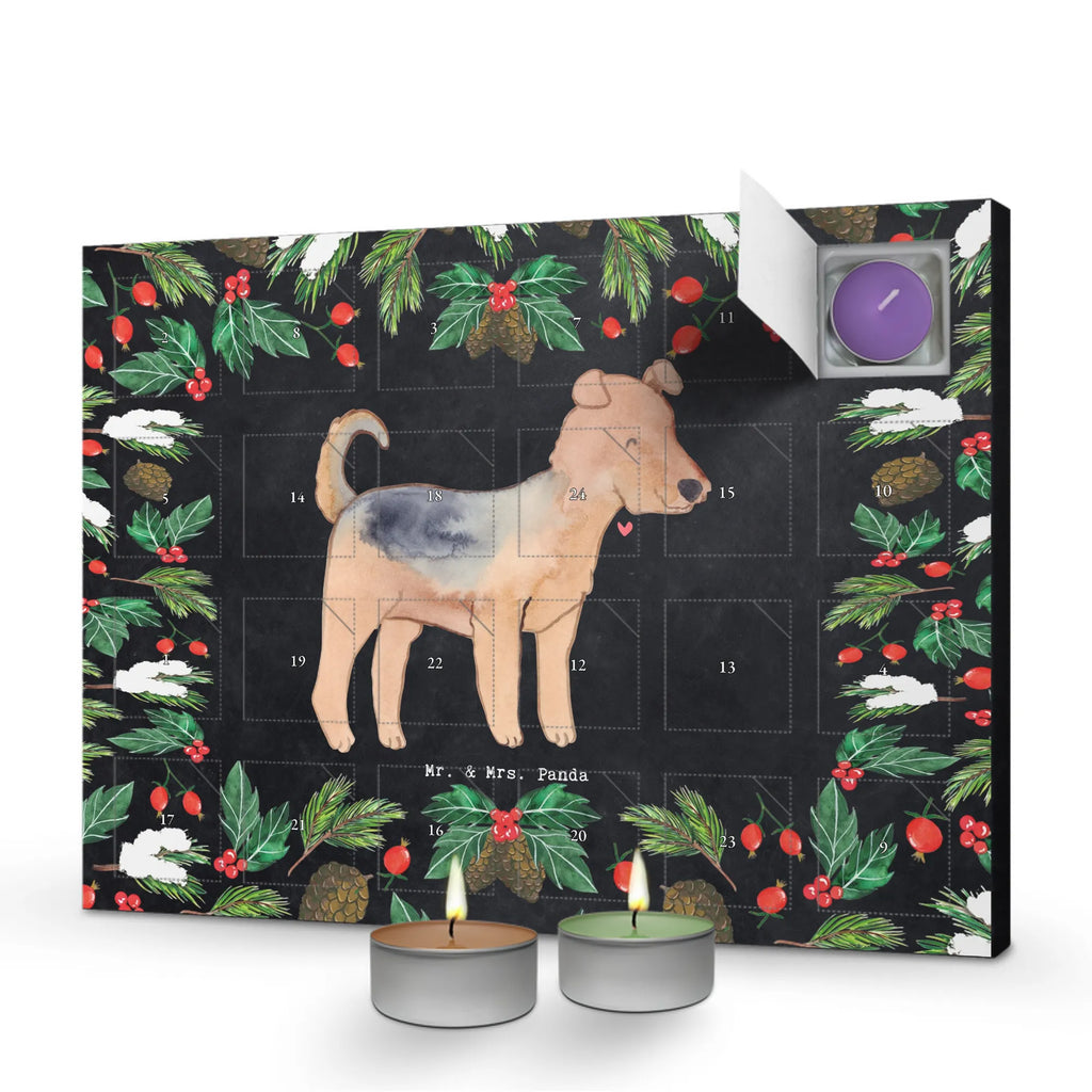 Scented candle advent calendar Airedale Terrier moment gift, animal lover, giving, dog breed, purebred dog, dog owner, puppy