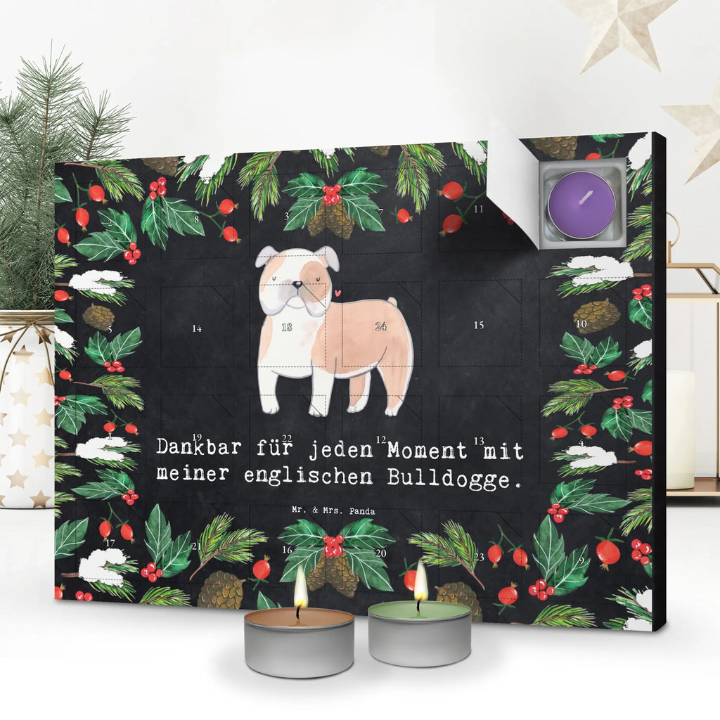 Scented candle advent calendar English Bulldog Moment gift, animal lover, giving, dog breed, purebred dog, dog owner, puppy