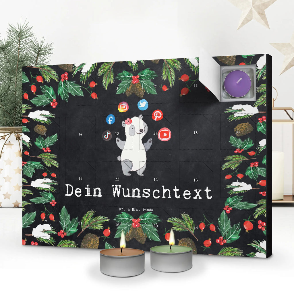 Personalisierter Duftkerzen Adventskalender Social Media Managerin Leidenschaft Personalisierter Duftkerzen Adventskalender, Geschenk, Schenken, Jubiläum, Danke, Dankeschön, Beruf, Ausbildung, Abschied, Rente, Kollege, Kollegin, Arbeitskollege, Mitarbeiter, Firma