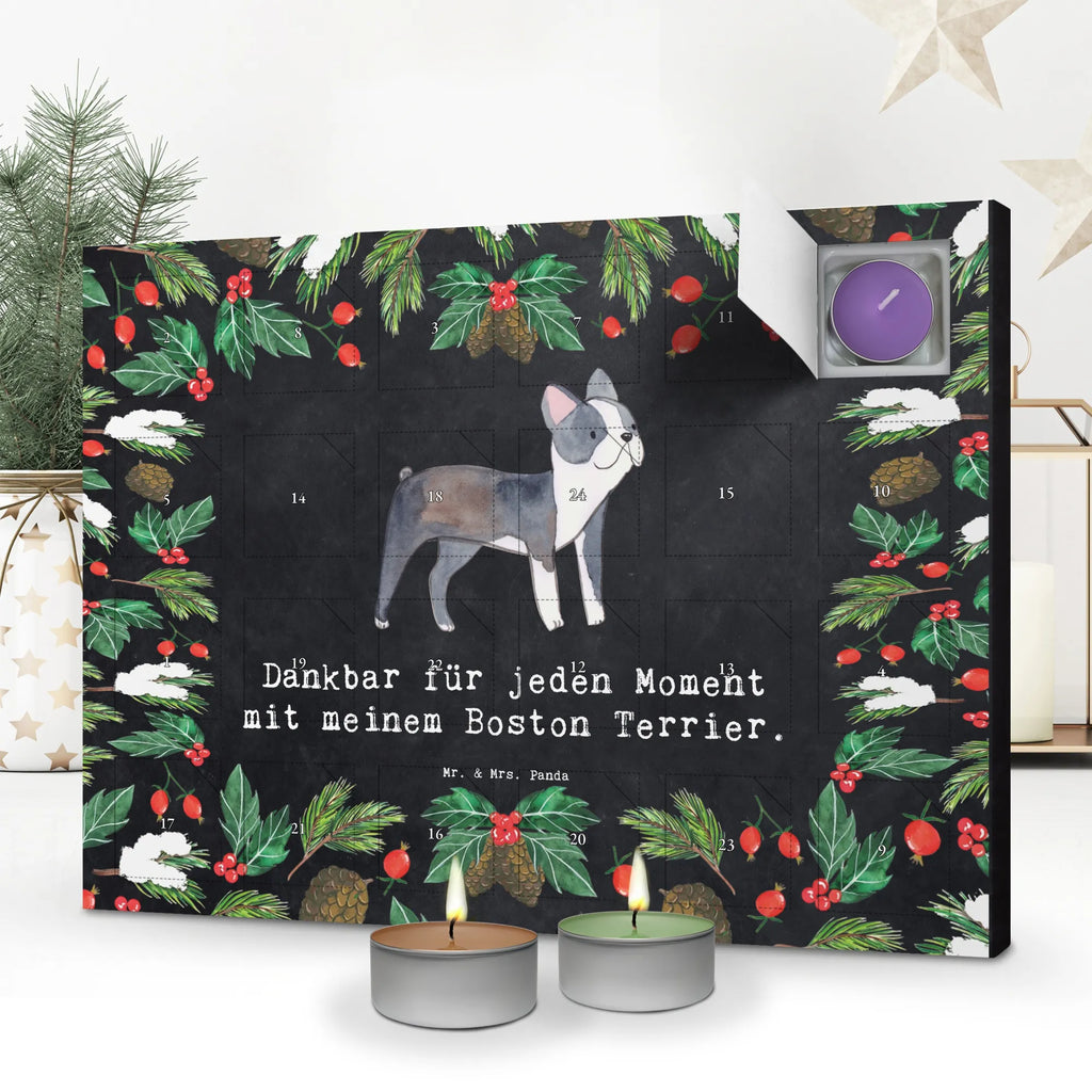 Scented candle advent calendar Boston Terrier Moment gift, animal lover, giving, dog breed, purebred dog, dog owner, puppy