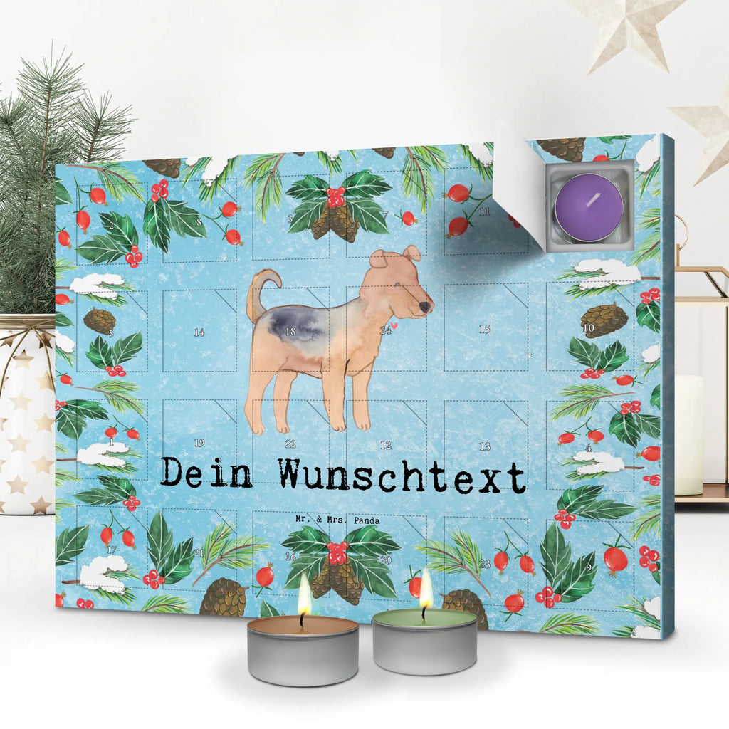 Personalisierter Duftkerzen Adventskalender Airedale Terrier Moment Personalisierter Duftkerzen Adventskalender, Geschenk, Schenken, Hund, Hunderasse, Rassehund, Hundebesitzer, Tierfreund, Welpe, Airedale Terrier