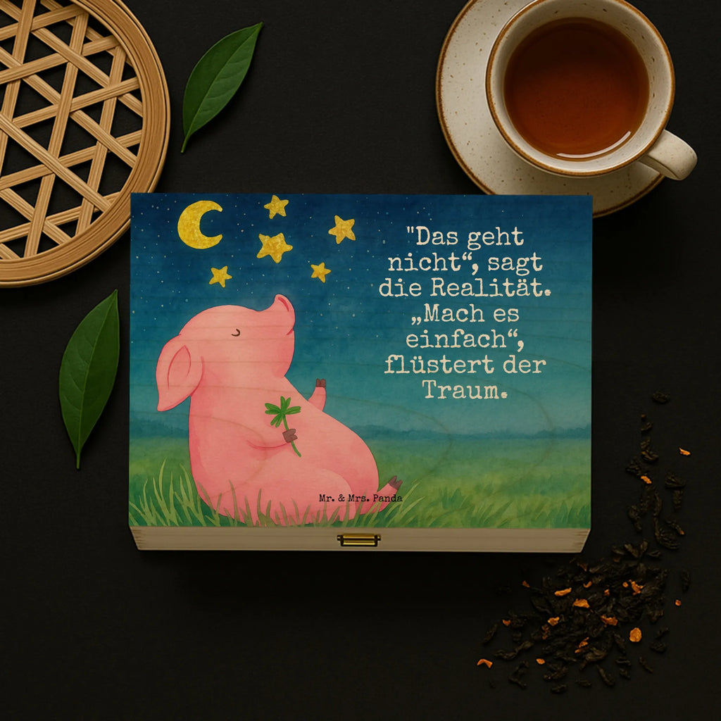 teebox Schwein Glück Design teekasten, tee kiste, tee beutel halter, tee sortierbox, teebox für teebeutel, tee organizer box, box für teebeutel, holzteebox, tee organizer, teebeutel behälter, teedose, teebox, aufbewahrungsbox für teebeutel, teeaufbewahrung, teebeutel organizer, teeaufbewahrungsbox, aufbewahrung tee, teekiste, aufbewahrungsbox tee, holzteekiste, teebeutel aufbewahrung, teebeutel aufbewahrungsbox, box für tee, teebehälter, vorratsbox tee, teebeutelbox, lustige Sprüche, Tiere, Tiermotive, Gute Laune, Glücksbringer, Träume, Schweinchen, Sernchen, Sterne, Glücksschwein. Glück, Motivation, Schwein, Ziele