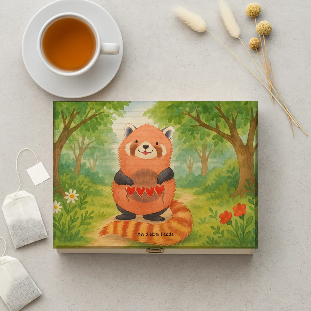 Teebehälter Holz Roter Panda Design tee organizer box, teebeutel aufbewahrung, aufbewahrungsbox für teebeutel, tee organizer, box für teebeutel, tee kiste, teekiste, teebox für teebeutel, teedose, box für tee, aufbewahrungsbox tee, teebox, tee sortierbox, teebeutel organizer, teebeutel aufbewahrungsbox, aufbewahrung tee, teebeutel behälter, teeaufbewahrung, teebeutelbox, tee beutel halter, teebehälter, holzteekiste, holzteebox, teeaufbewahrungsbox, teekasten, vorratsbox tee, lustige Sprüche, Tiere, Tiermotive, Gute Laune, Panda, Rot, Liebe, Herz, Lieblingsmensch, Liebling