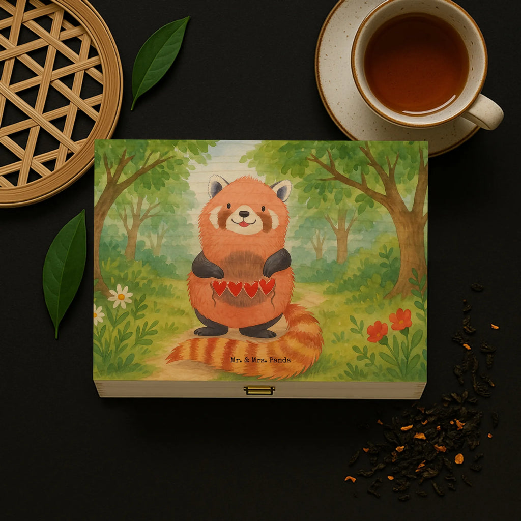Teebehälter Holz Roter Panda Design tee organizer box, teebeutel aufbewahrung, aufbewahrungsbox für teebeutel, tee organizer, box für teebeutel, tee kiste, teekiste, teebox für teebeutel, teedose, box für tee, aufbewahrungsbox tee, teebox, tee sortierbox, teebeutel organizer, teebeutel aufbewahrungsbox, aufbewahrung tee, teebeutel behälter, teeaufbewahrung, teebeutelbox, tee beutel halter, teebehälter, holzteekiste, holzteebox, teeaufbewahrungsbox, teekasten, vorratsbox tee, lustige Sprüche, Tiere, Tiermotive, Gute Laune, Panda, Rot, Liebe, Herz, Lieblingsmensch, Liebling