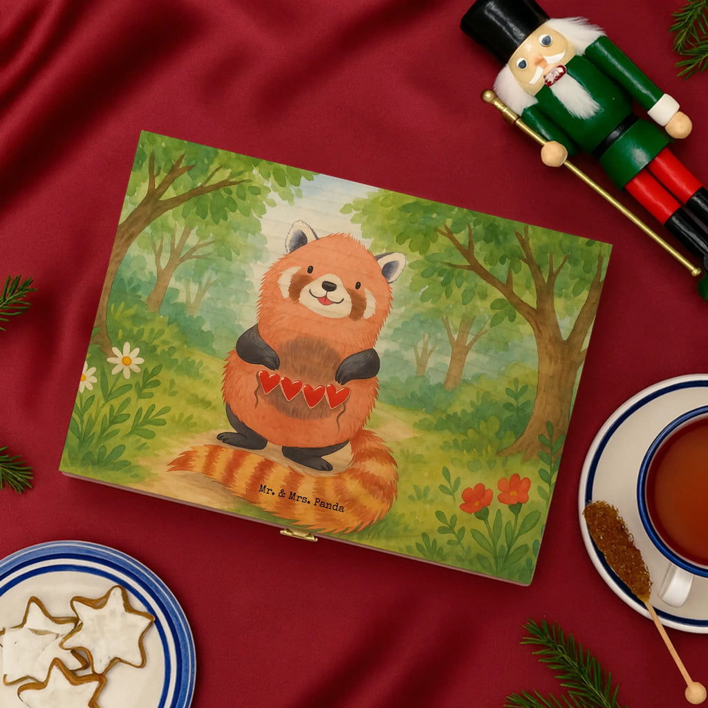 Teebehälter Holz Roter Panda Design tee organizer box, teebeutel aufbewahrung, aufbewahrungsbox für teebeutel, tee organizer, box für teebeutel, tee kiste, teekiste, teebox für teebeutel, teedose, box für tee, aufbewahrungsbox tee, teebox, tee sortierbox, teebeutel organizer, teebeutel aufbewahrungsbox, aufbewahrung tee, teebeutel behälter, teeaufbewahrung, teebeutelbox, tee beutel halter, teebehälter, holzteekiste, holzteebox, teeaufbewahrungsbox, teekasten, vorratsbox tee, lustige Sprüche, Tiere, Tiermotive, Gute Laune, Panda, Rot, Liebe, Herz, Lieblingsmensch, Liebling