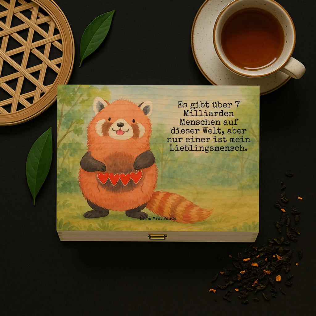 Teebehälter Holz Roter Panda Design tee organizer box, teebeutel aufbewahrung, aufbewahrungsbox für teebeutel, tee organizer, box für teebeutel, tee kiste, teekiste, teebox für teebeutel, teedose, box für tee, aufbewahrungsbox tee, teebox, tee sortierbox, teebeutel organizer, teebeutel aufbewahrungsbox, aufbewahrung tee, teebeutel behälter, teeaufbewahrung, teebeutelbox, tee beutel halter, teebehälter, holzteekiste, holzteebox, teeaufbewahrungsbox, teekasten, vorratsbox tee, lustige Sprüche, Tiere, Tiermotive, Gute Laune, Panda, Rot, Liebe, Herz, Lieblingsmensch, Liebling