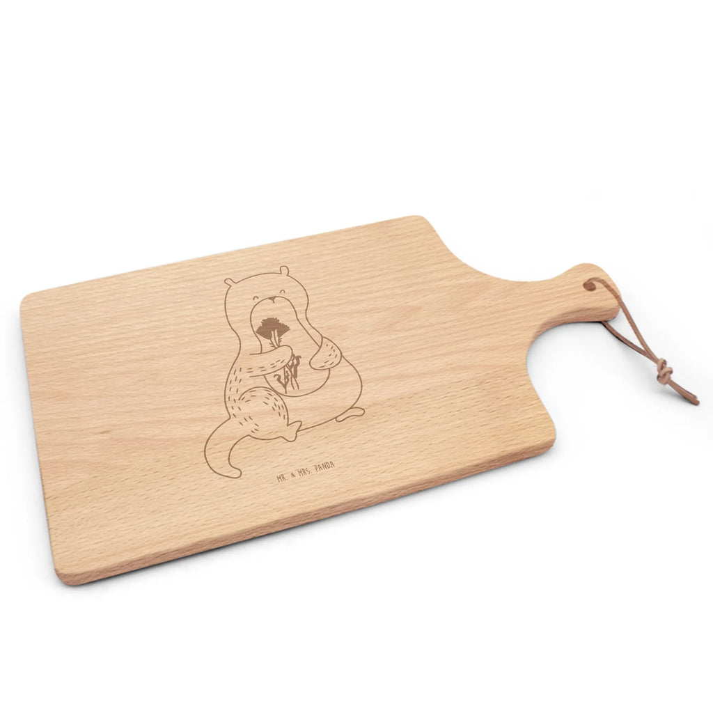 Cutting board with handle otter Bunch of flowers animal lover, marten, sea otter, European otter, water mammal, aquatic animal, baby otter, predator, water, otter gifts, gift ideas for animal lovers, animal, mammal, water animal, gifts for people in love, Otter Sea Otter Lake Otter