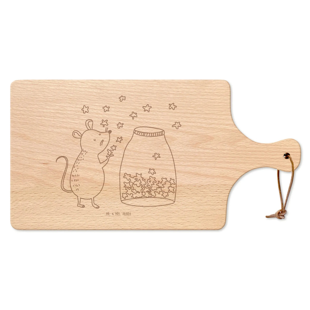 Cutting board with handle Mouse Stars card, gift ideas, gifts, small animals, cute, cute animal motives, hand drawn, funny sayings, good mood, special gifts, animal lover, birthday, stars, baptism, pregnancy, birth, hope, Mouse, baptism gift, first child, child, child birthday, wish