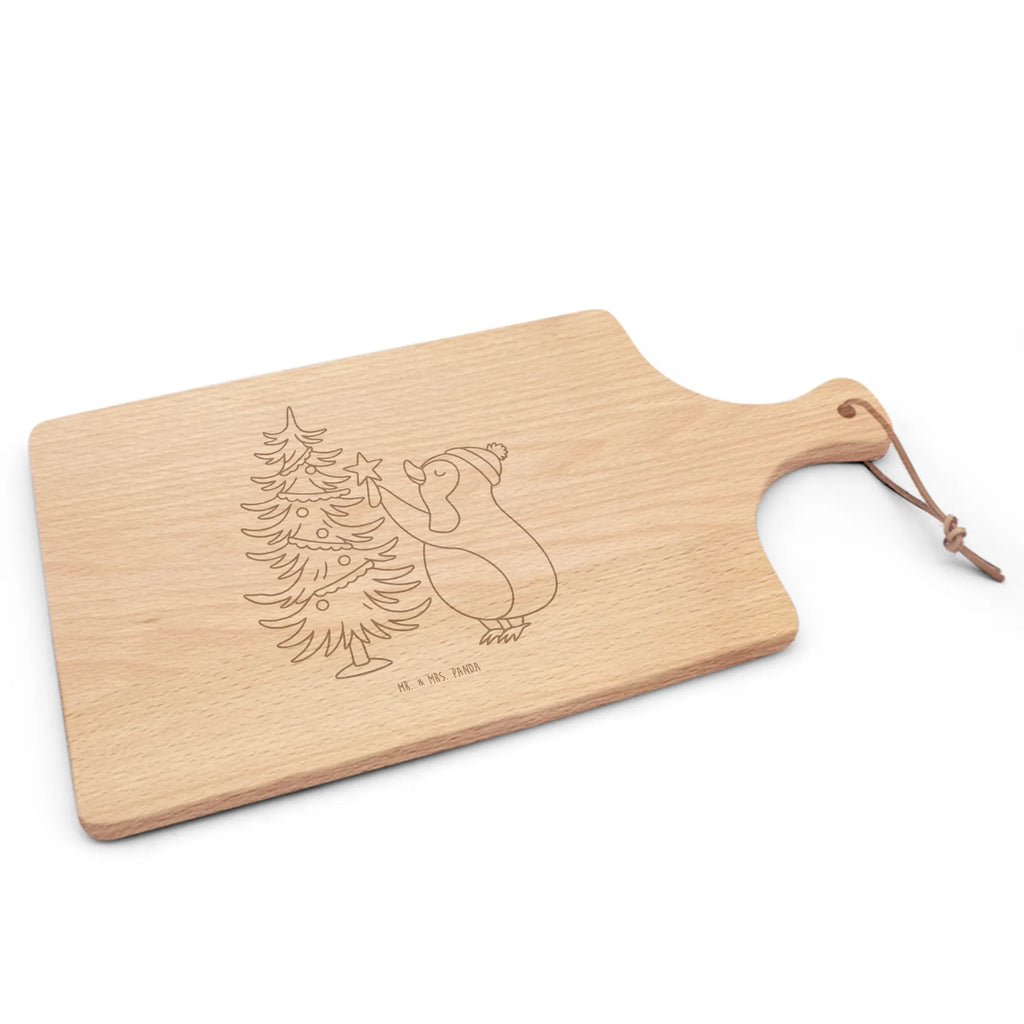 Deska do krojenia z uchwytem Pingwin choinka Zima, Boże Narodzenie, dekoracje świąteczne, Mikołaj, Adwent, Wigilia, zimowy motyw