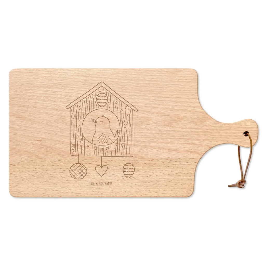 Cutting board with handle Bird House card, gift ideas, gifts, small animals, cute, cute animal motives, hand drawn, funny sayings, good mood, special gifts, animal lover, birds, our house, birdhouse, apartment, favorite place, Bird