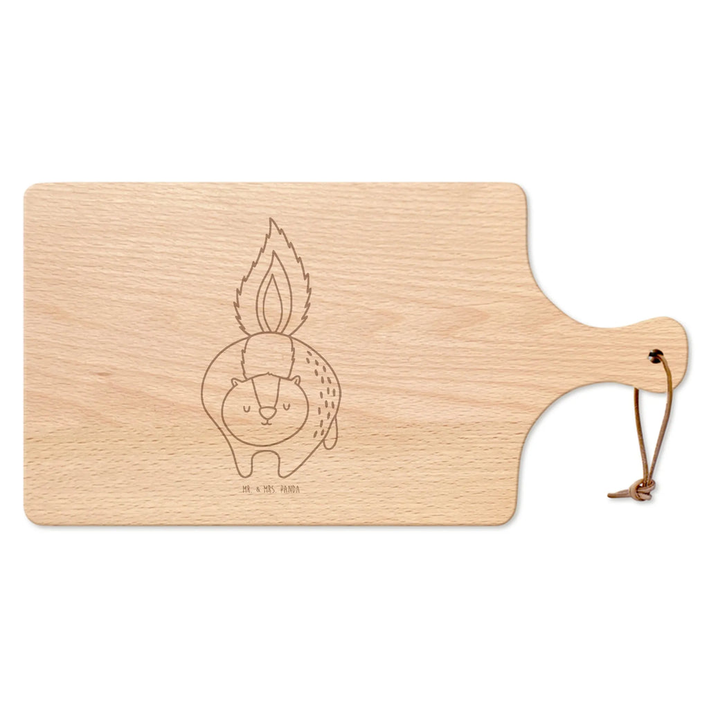 Cutting board with handle skunk attack angry, stinky, predator, threatening, wild animal