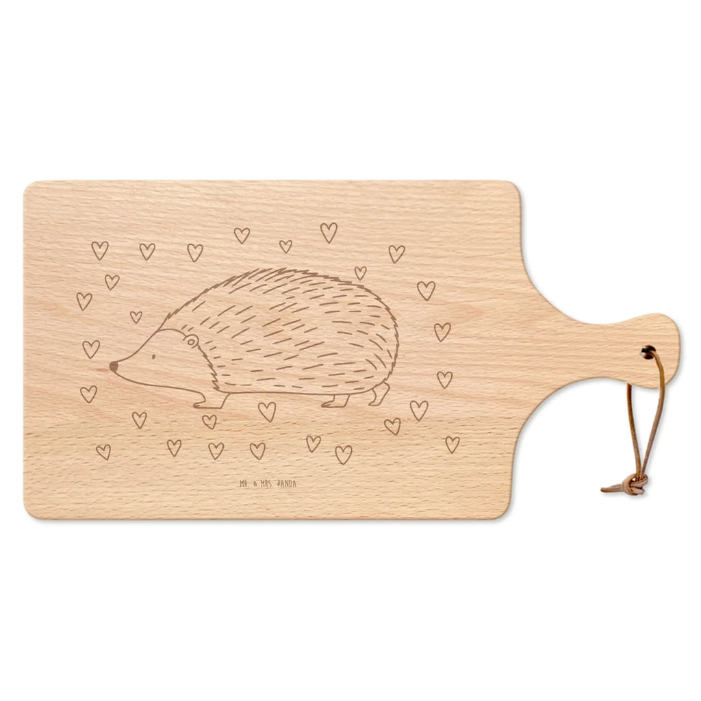 Cutting board with handle Hedgehog hearts card, gift ideas, gifts, small animals, cute, cute animal motives, hand drawn, funny sayings, good mood, special gifts, animal lover, trust, heart, hearts, kiss