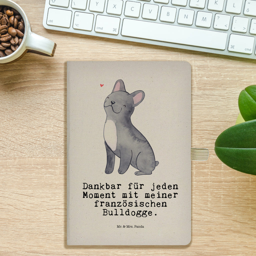 Baumwoll Notizbuch Französische Bulldogge Moment
