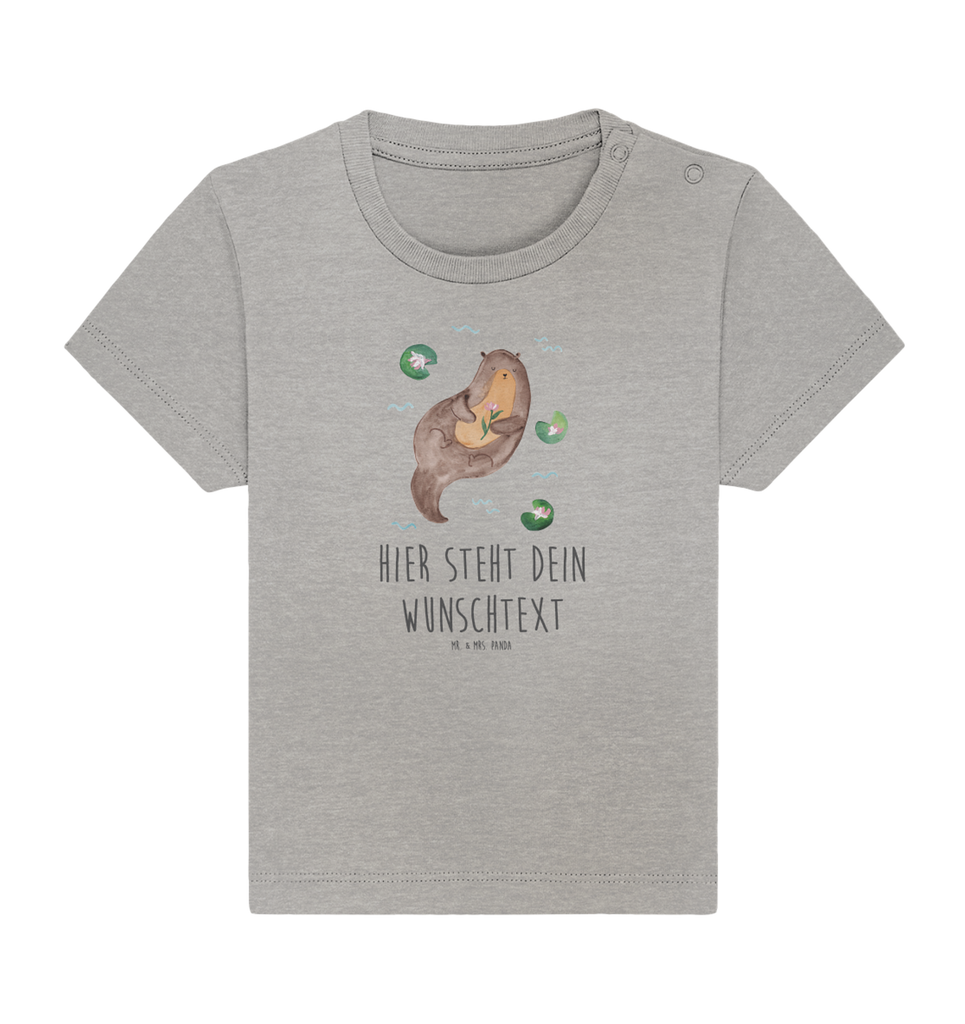 Personalisiertes Baby Shirt Otter Seerose Personalisiertes Baby T-Shirt, Personalisiertes Jungen Baby T-Shirt, Personalisiertes Mädchen Baby T-Shirt, Personalisiertes Shirt, Otter, Fischotter, Seeotter, Otter Seeotter See Otter