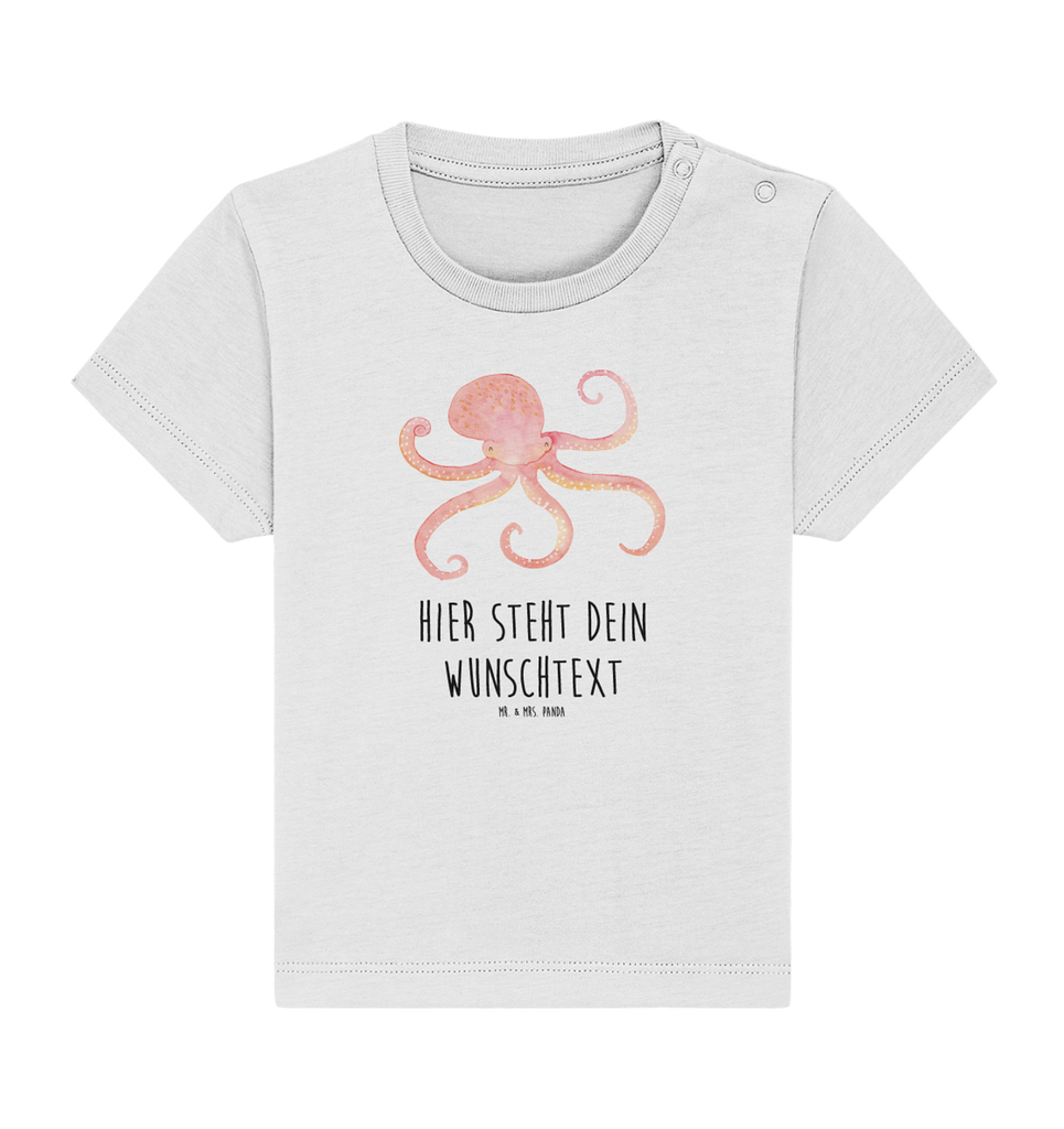 Personalisiertes Baby Shirt Tintenfisch Personalisiertes Baby T-Shirt, Personalisiertes Jungen Baby T-Shirt, Personalisiertes Mädchen Baby T-Shirt, Personalisiertes Shirt, Tiermotive, Gute Laune, lustige Sprüche, Tiere, Meer, Meerestier, Krake, Tintenfisch, Arme, Wasser, Ozean
