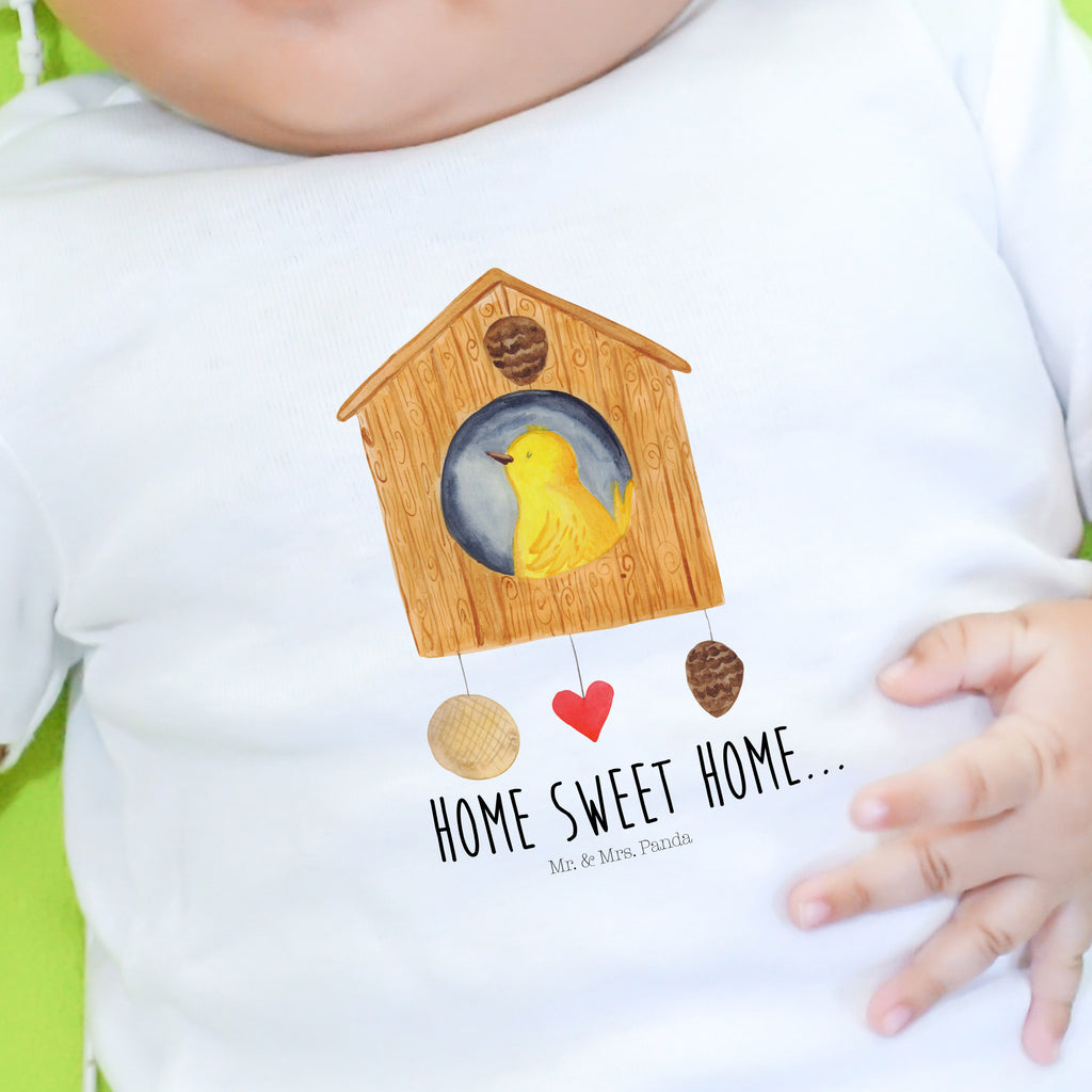 Organic Baby Shirt Vogelhaus Home Baby T-Shirt, Jungen Baby T-Shirt, Mädchen Baby T-Shirt, Shirt, Tiermotive, Gute Laune, lustige Sprüche, Tiere, Vogelhaus, Vogel, Home sweet Home, Einzug, Umzug, Geschenk, Einzugsgeschenk, Hausbau, Haus