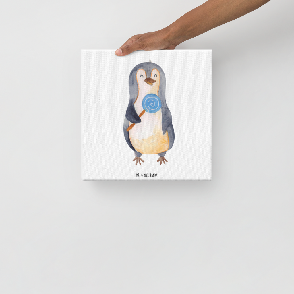 Leinwand Bild Pinguin Lolli Leinwand, Bild, Kunstdruck, Wanddeko, Dekoration, Pinguin, Pinguine, Lolli, Süßigkeiten, Blödsinn, Spruch, Rebell, Gauner, Ganove, Rabauke