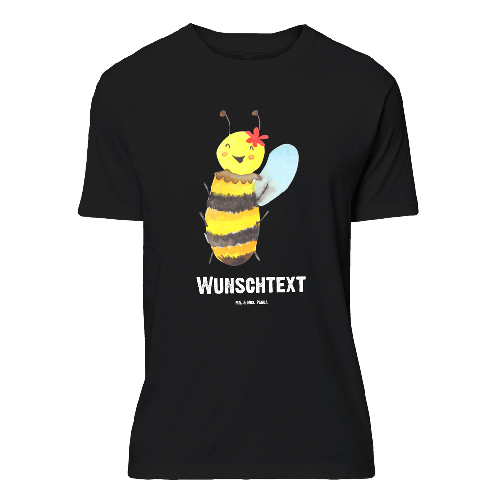 Personalisiertes T-Shirt Biene Happy T-Shirt Personalisiert, T-Shirt mit Namen, T-Shirt mit Aufruck, Männer, Frauen, Wunschtext, Bedrucken, Biene, Wespe, Hummel