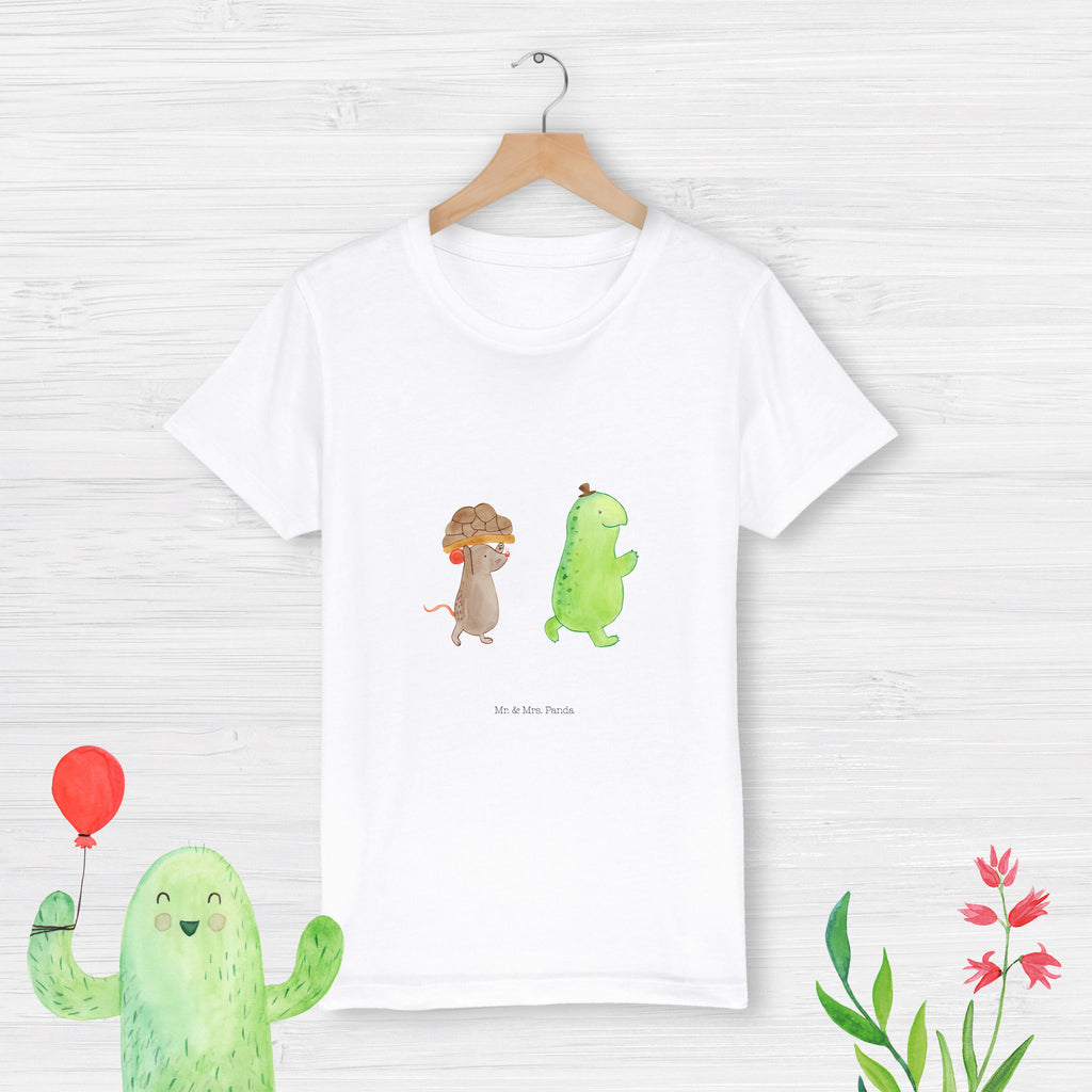 Organic Kinder T-Shirt Schildkröte & Maus Kinder T-Shirt, Kinder T-Shirt Mädchen, Kinder T-Shirt Jungen, Schildkröte, Maus, Freunde, Freundinnen, beste Freunde, beste Freundinnen