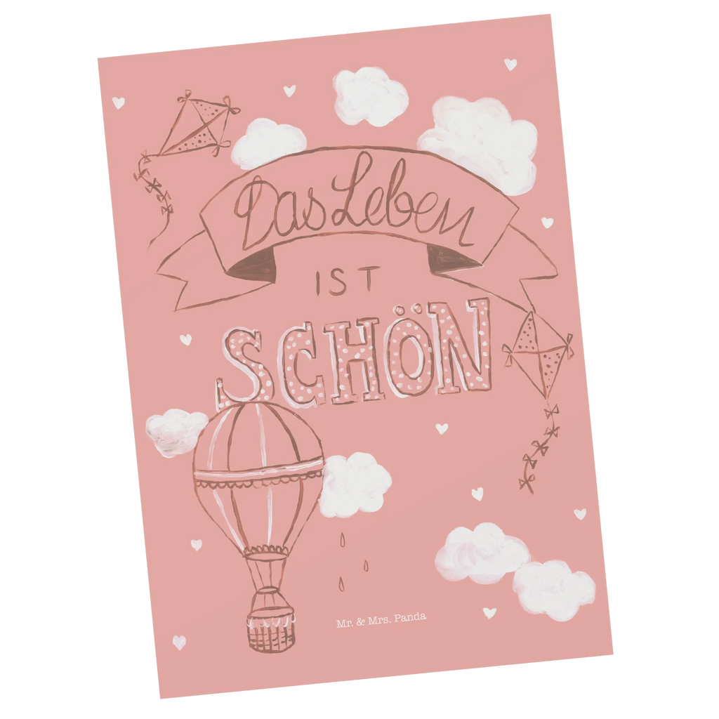 Postcard hot air balloon Life letter, gift, invitation card, Postcard, card, postcards, gift card, paper, invitation, Nature, joy of life, love, Quote, Life, Life is beautiful, Hot-air balloon, experience, Saying life, be happy, Decoration house, Inspiration