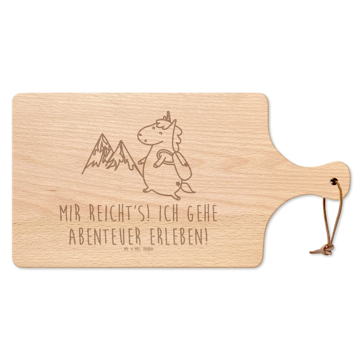 Cutting board with handle unicorn climber world trip, adventurer, mountaineer, adventure, explorer, vacation, travel, world traveler, mountains