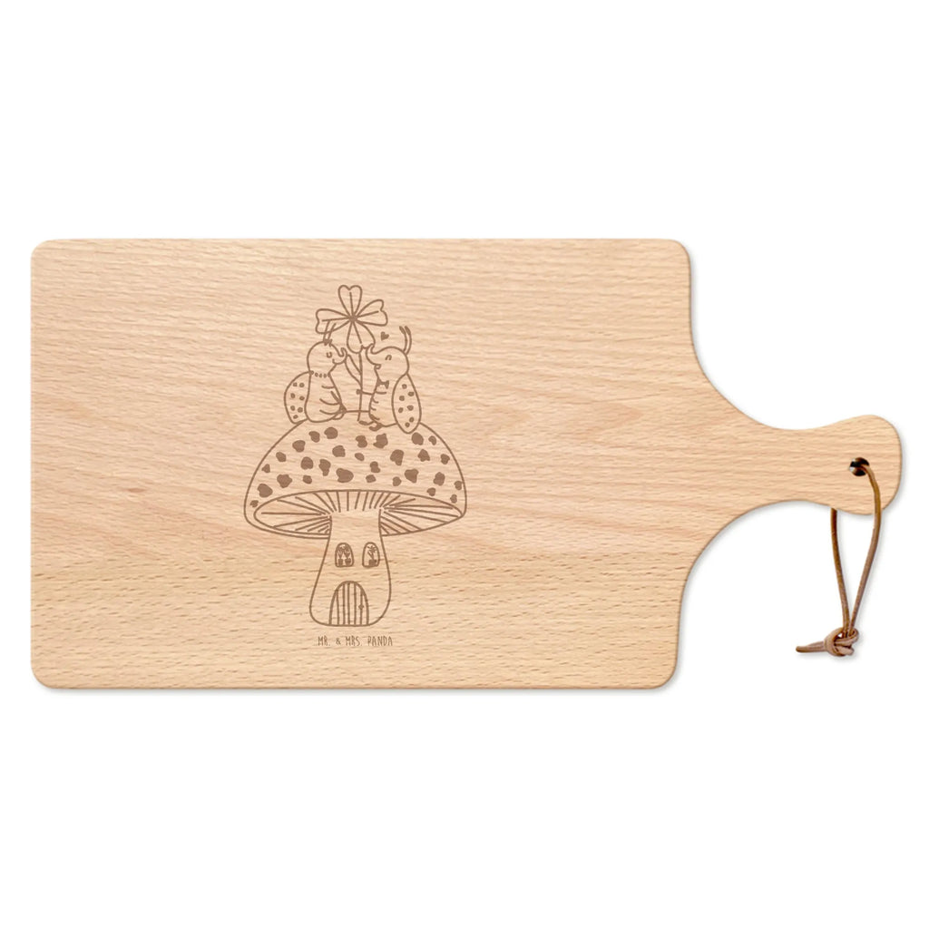 Bamboo chopping board ladybug toadstool card, gift ideas, gifts, small animals, cute, cute animal motives, hand drawn, funny sayings, good mood, special gifts, animal lover, toadstool, flat, at home, house of fleshy fungi, ladybird