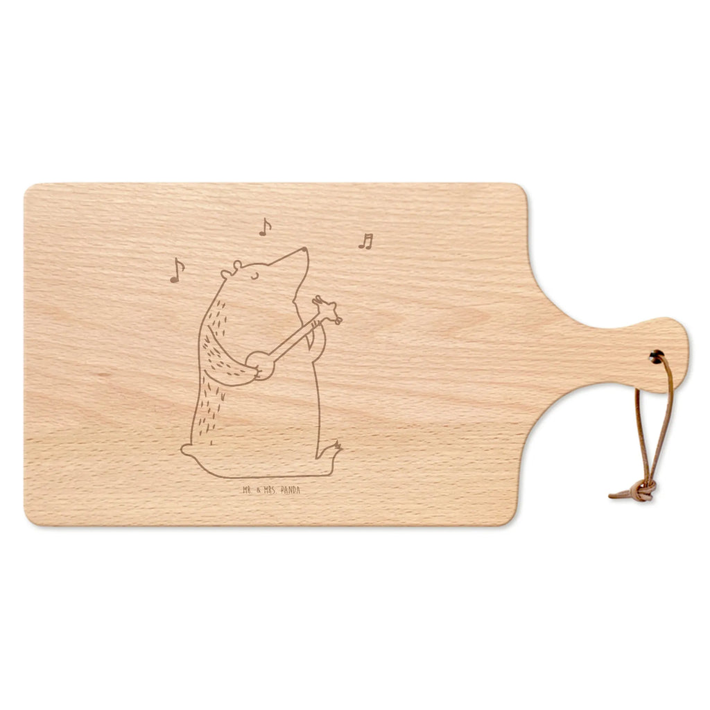 Cutting board with handle bear guitar teddy bear, cuddly toy