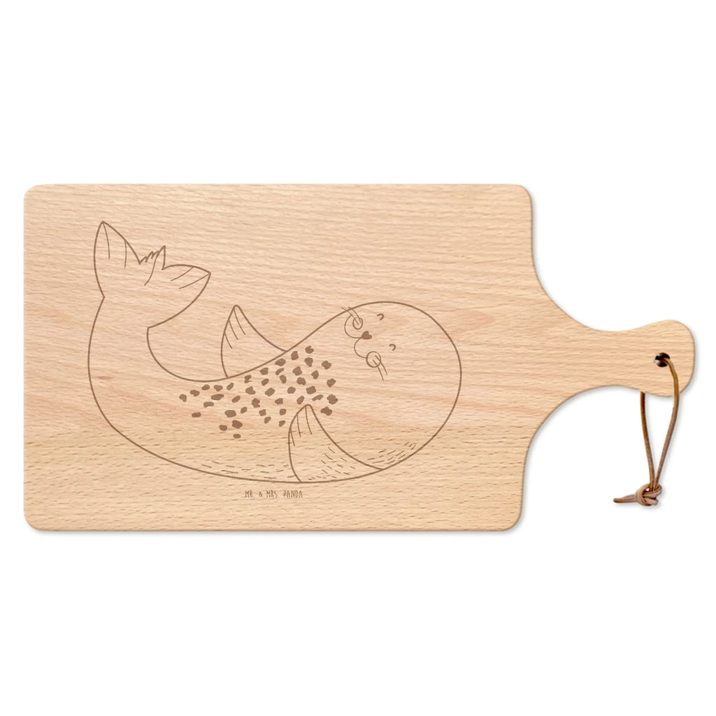 Cutting board with handle seal Lay card, gift ideas, gifts, small animals, cute, cute animal motives, hand drawn, funny sayings, good mood, special gifts, animal lover, laughter, seals, Seal, North Sea, joy, Baltic Sea, sea animal