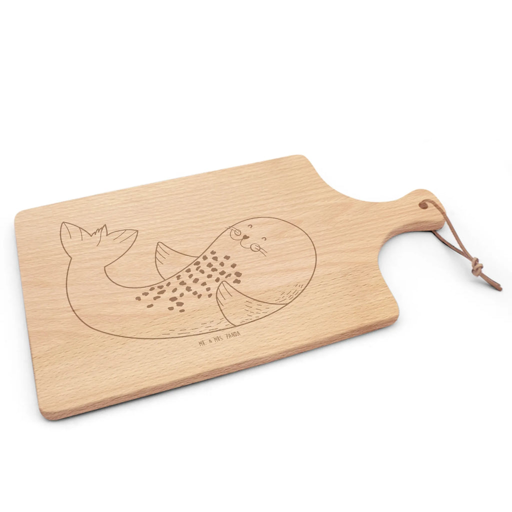 Cutting board with handle seal Lay card, gift ideas, gifts, small animals, cute, cute animal motives, hand drawn, funny sayings, good mood, special gifts, animal lover, laughter, seals, Seal, North Sea, joy, Baltic Sea, sea animal