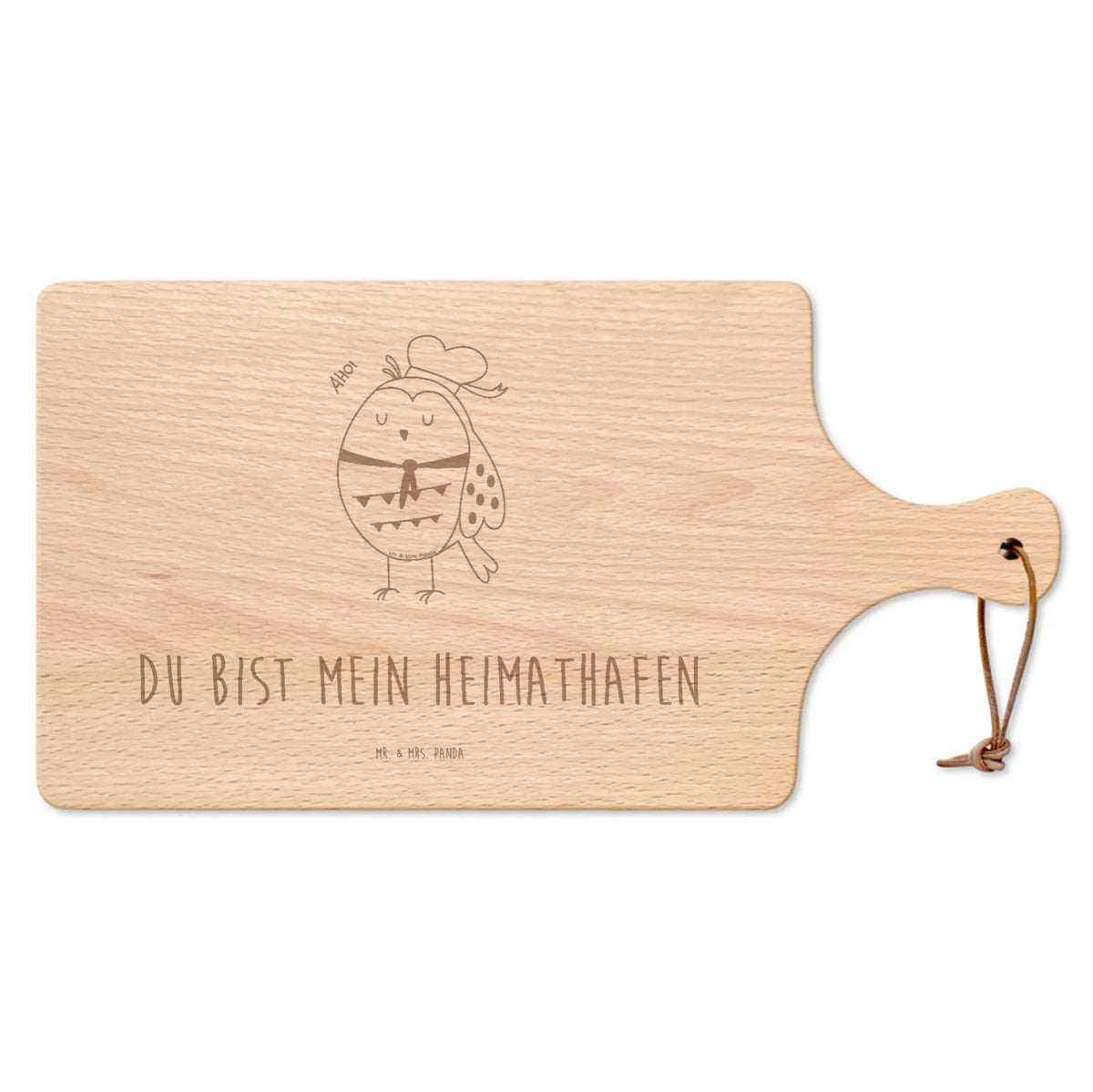 Cutting board with handle Owl sailor gift ideas, birthday present, forest animal, bird, nocturnal, illustrated, romantic gift, owl decor, Owl decoration, Marriage, Home port, Mariner, Girlfriend, Pun funny, Wedding anniversary gift, Sailor, Owl saying
