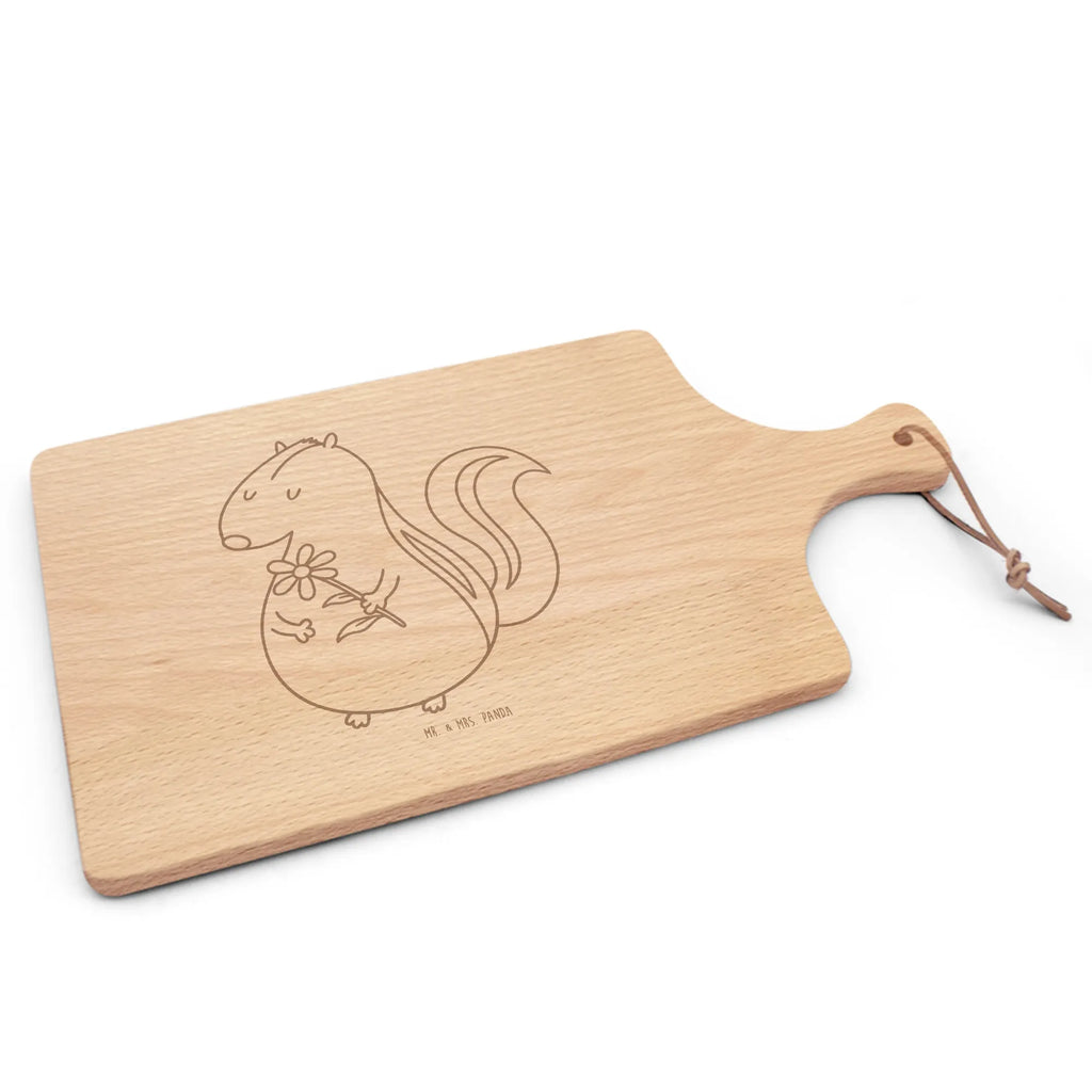 Cutting board with handle skunk flower daydreamer, wild animal, stink, predator, dreamy